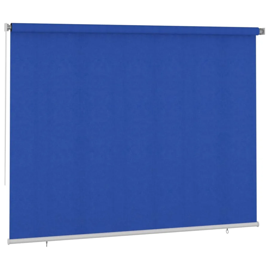Store roulant d'extérieur 305 (l) x 230 (H) cm bleu HDPE - 2