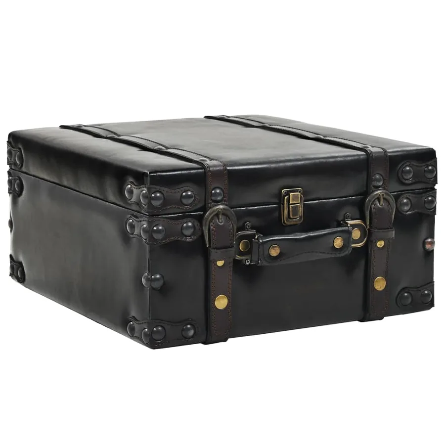 Banc de rangement 110 cm noir similicuir - 6