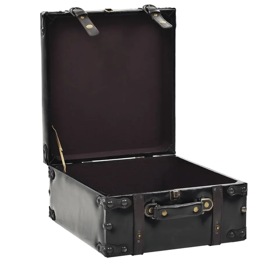 Banc de rangement 110 cm noir similicuir - 7