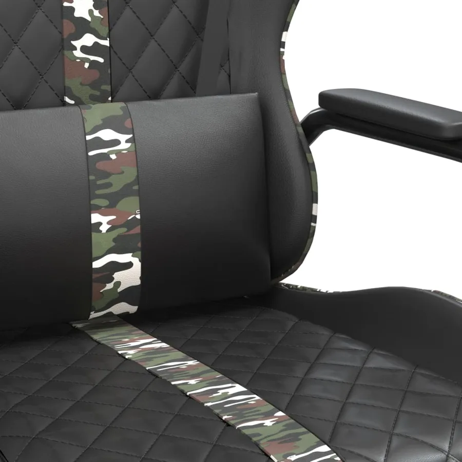 Chaise de jeu Noir et camouflage Similicuir - 8
