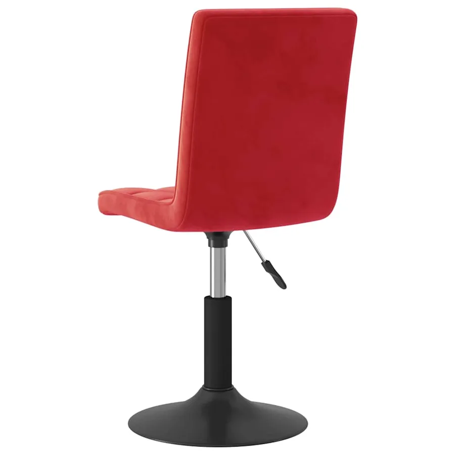Chaises à manger pivotantes lot de 2 rouge bordeaux velours - 6