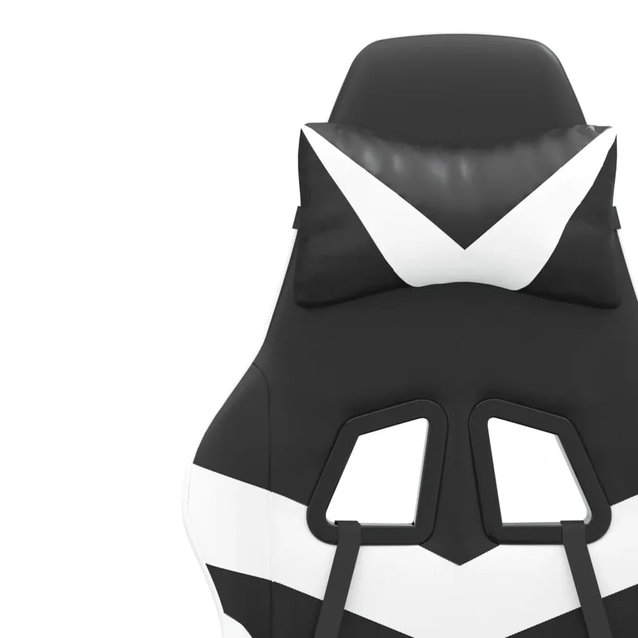 Chaise de jeu Noir et blanc Similicuir - 11