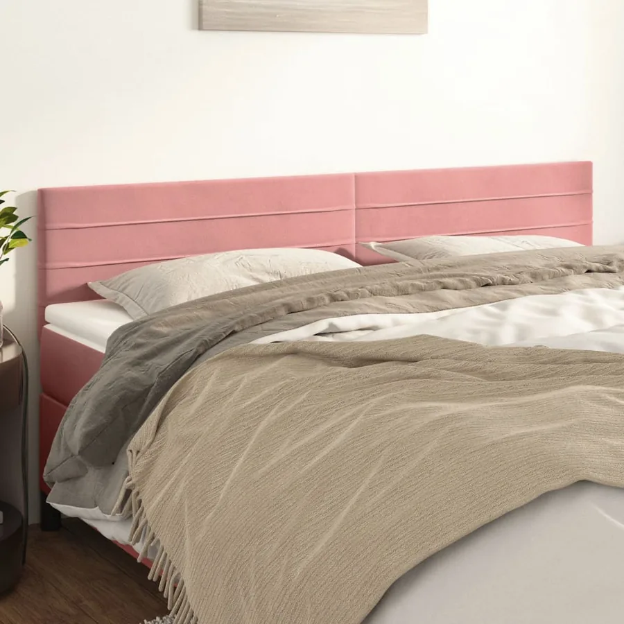 Têtes de lit Rose 180x5x78/88 cm Velours