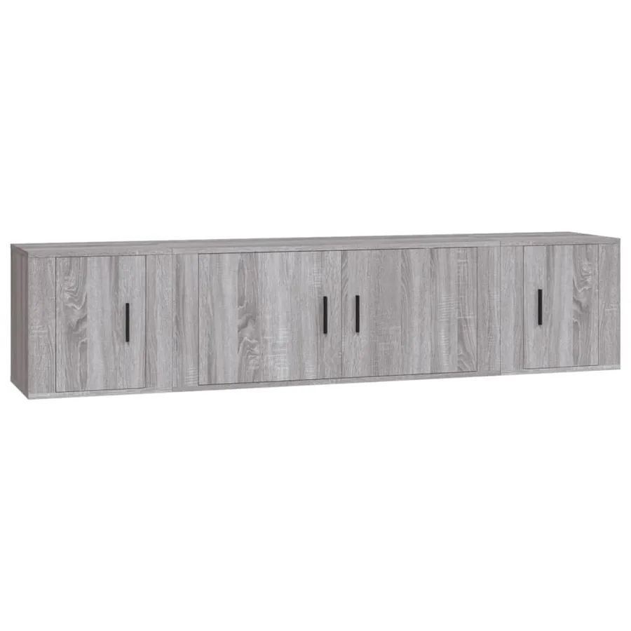 Ensemble de meubles TV 3 pcs Sonoma gris Bois d'ingénierie - 2