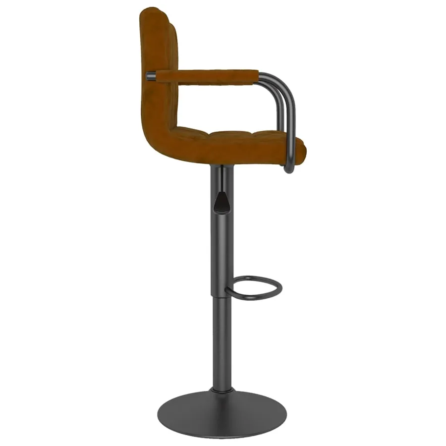 Tabouret de bar Marron Velours - 4