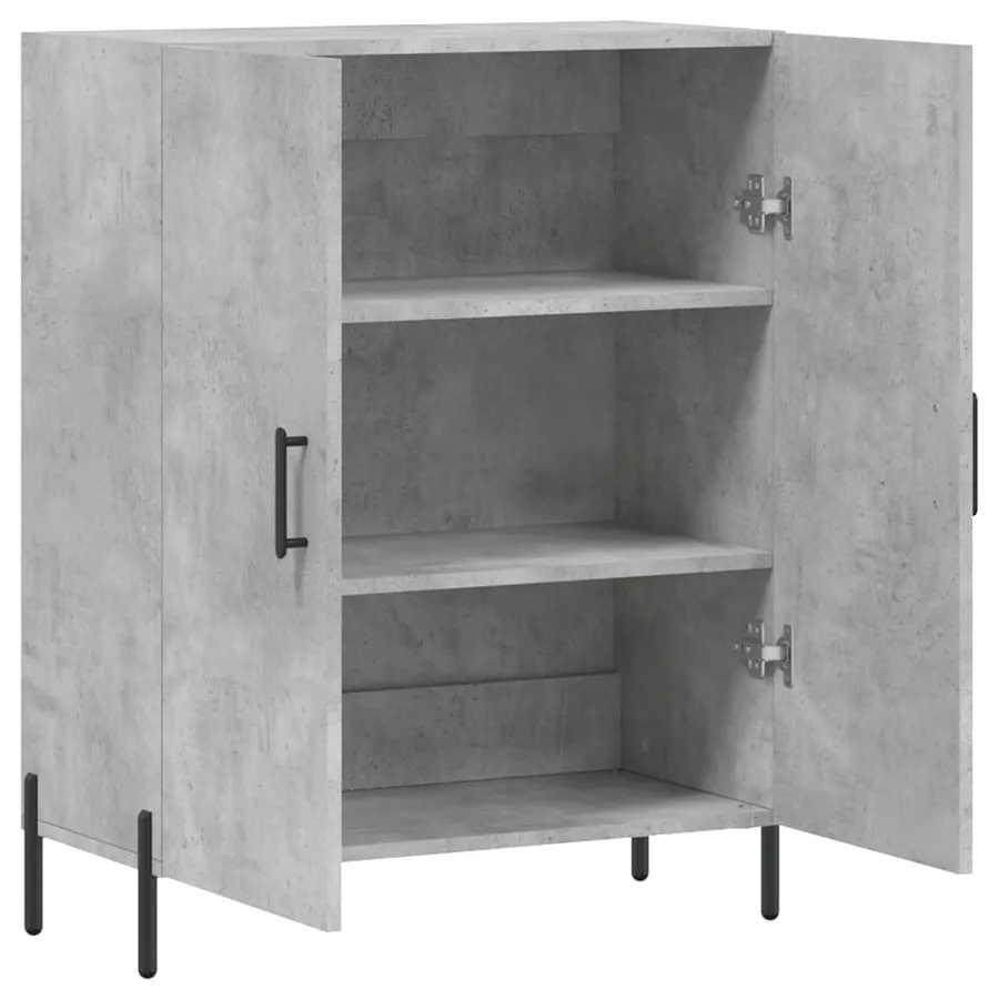 Buffet gris béton 69,5x34x90 cm bois d'ingénierie - 6