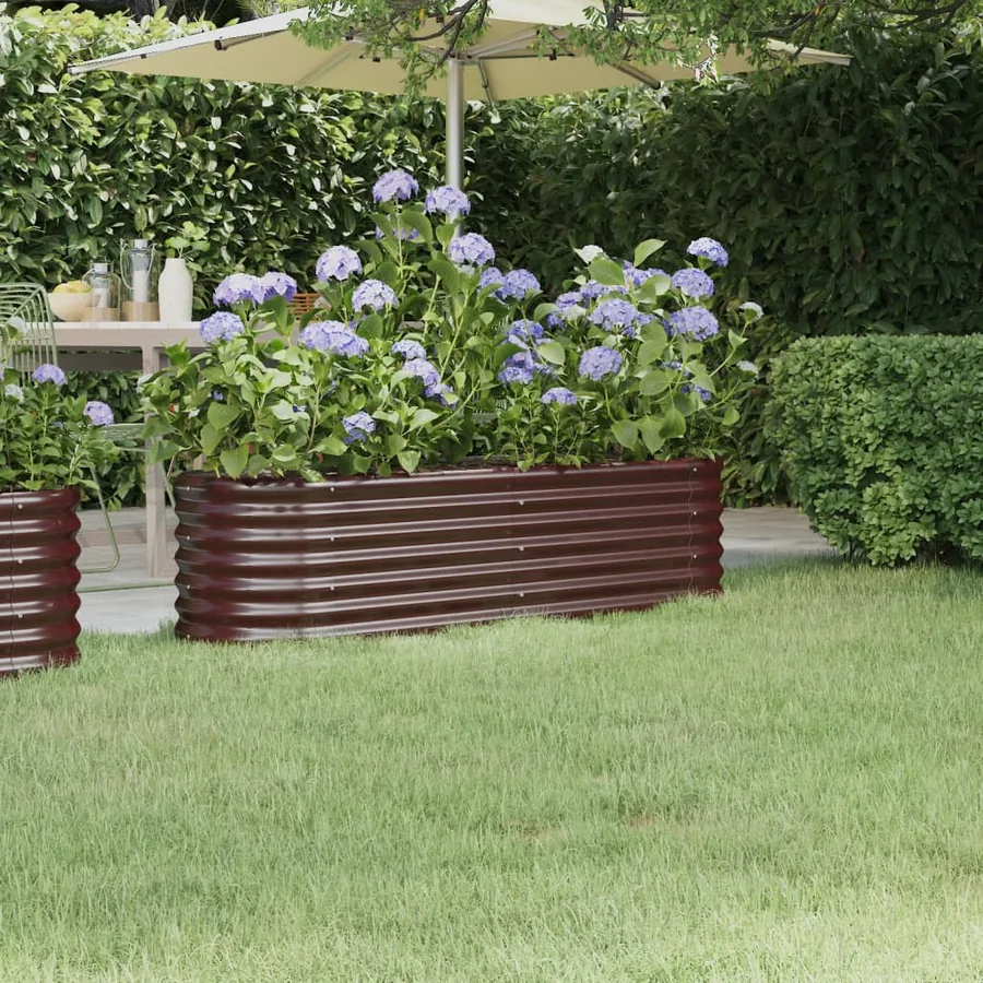Lit surélevé de jardin Acier galvanisé marron