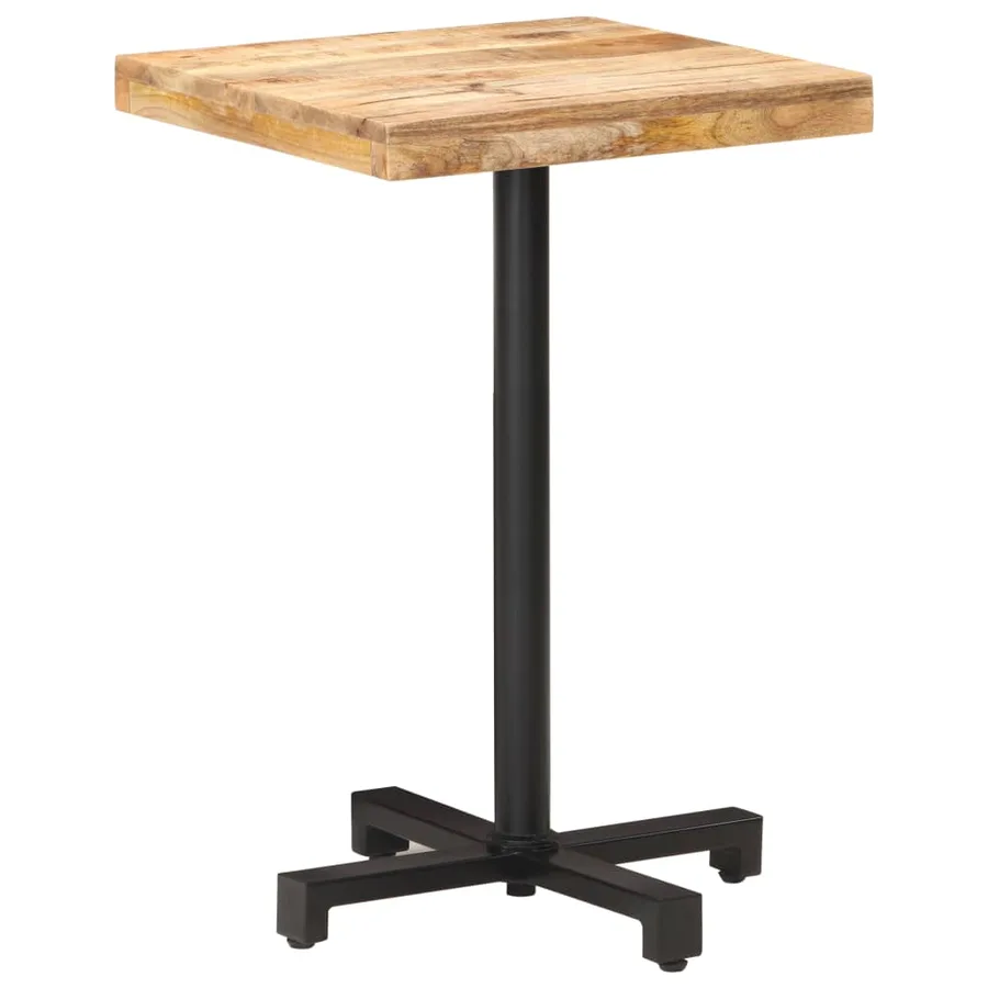 Table de bistro Carrée 50x50x75 cm Bois de manguier brut - 10