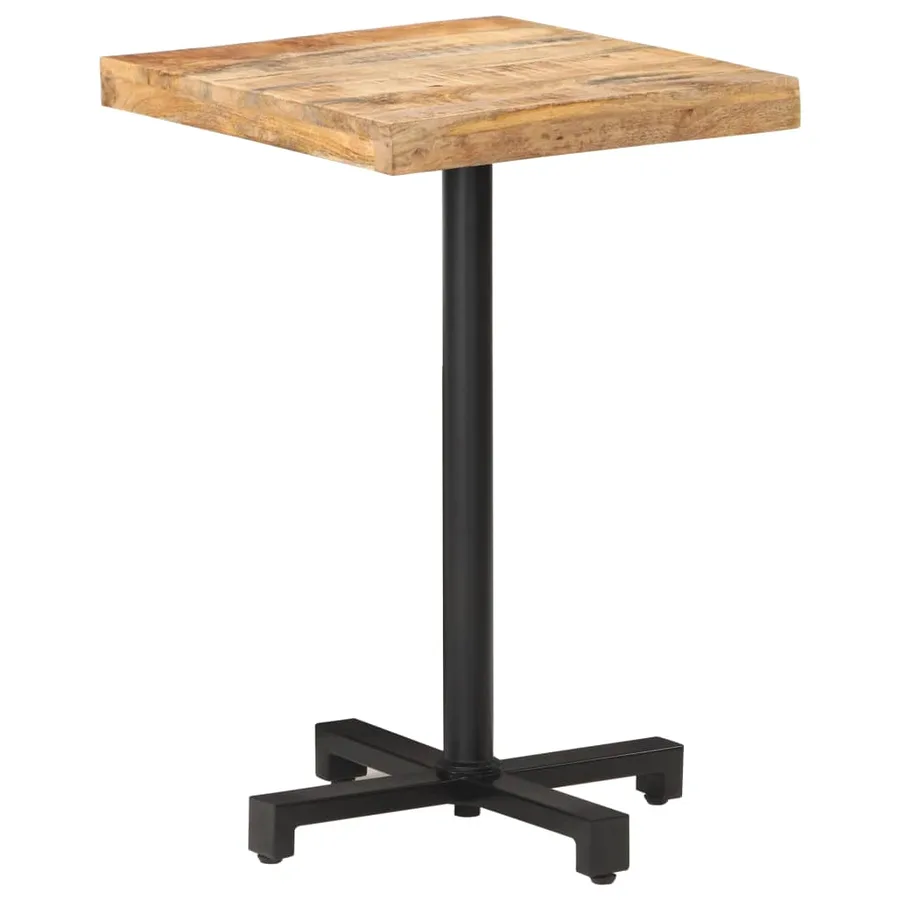 Table de bistro Carrée 50x50x75 cm Bois de manguier brut - 9