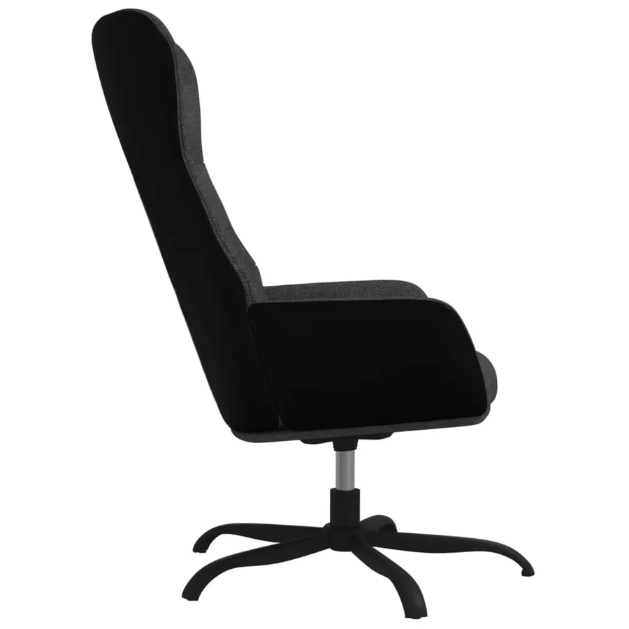 Chaise de relaxation Gris foncé Tissu - 4