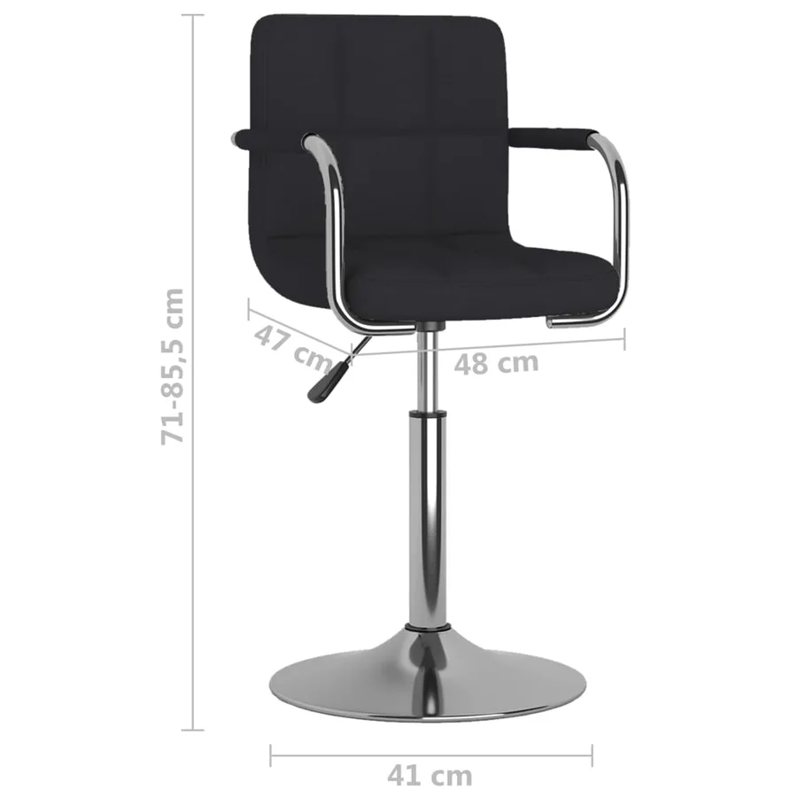 Tabouret de bar Noir Tissu - 9