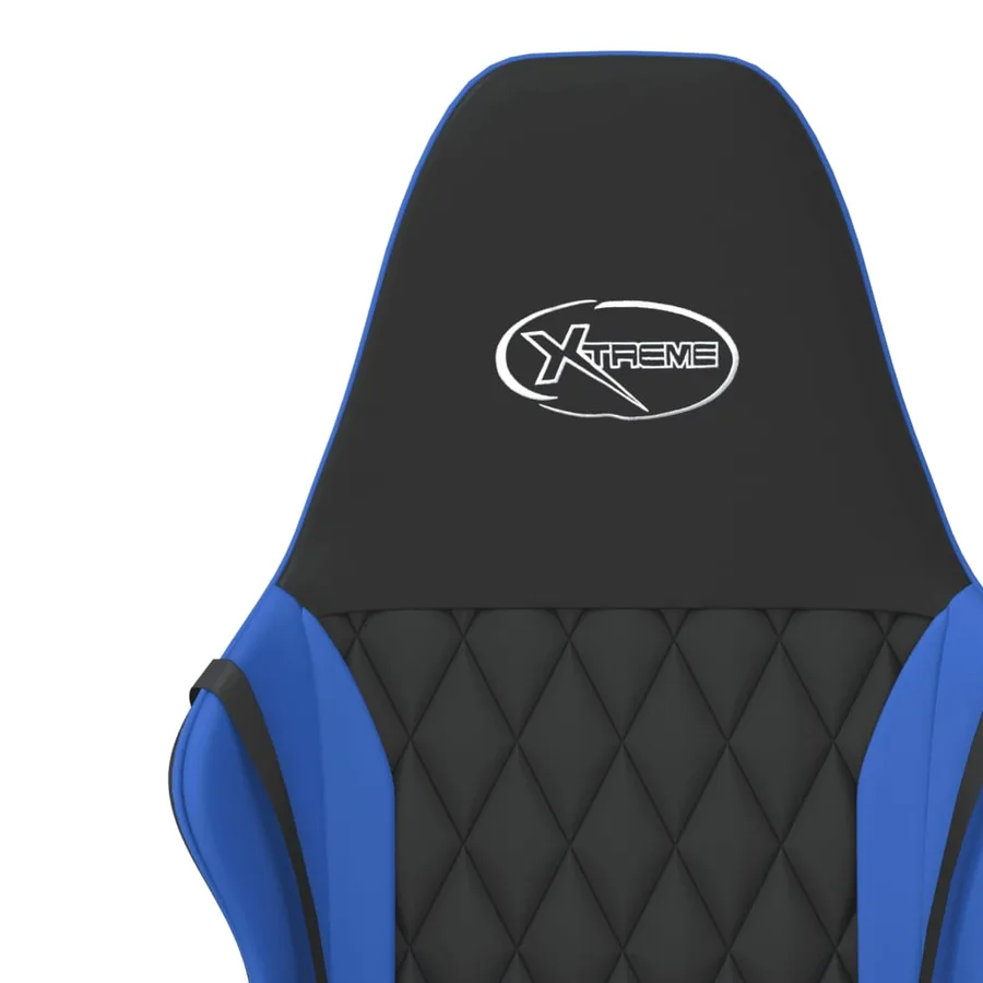 Chaise de jeu de massage Noir et bleu Similicuir - 10