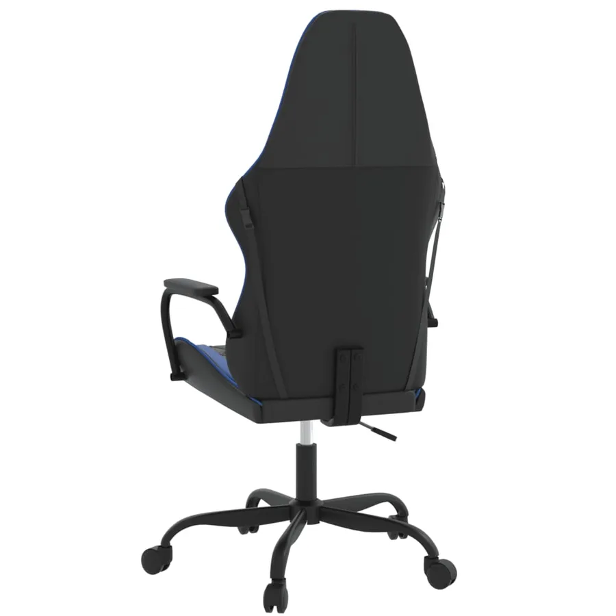 Chaise de jeu de massage Noir et bleu Similicuir - 5