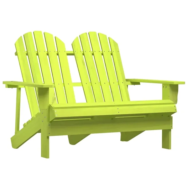 Chaise de jardin Adirondack 2 places bois de sapin massif vert