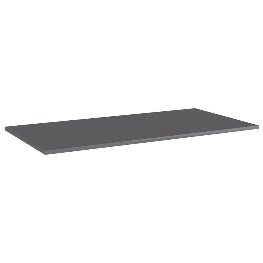 Panneaux bibliothèque 4pcs Gris brillant 100x50x1,5cm Aggloméré - 2