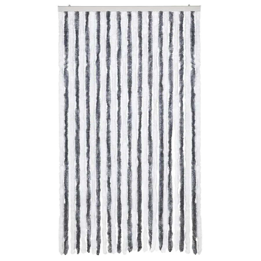 Moustiquaire gris et blanc 118x220 cm chenille - 3
