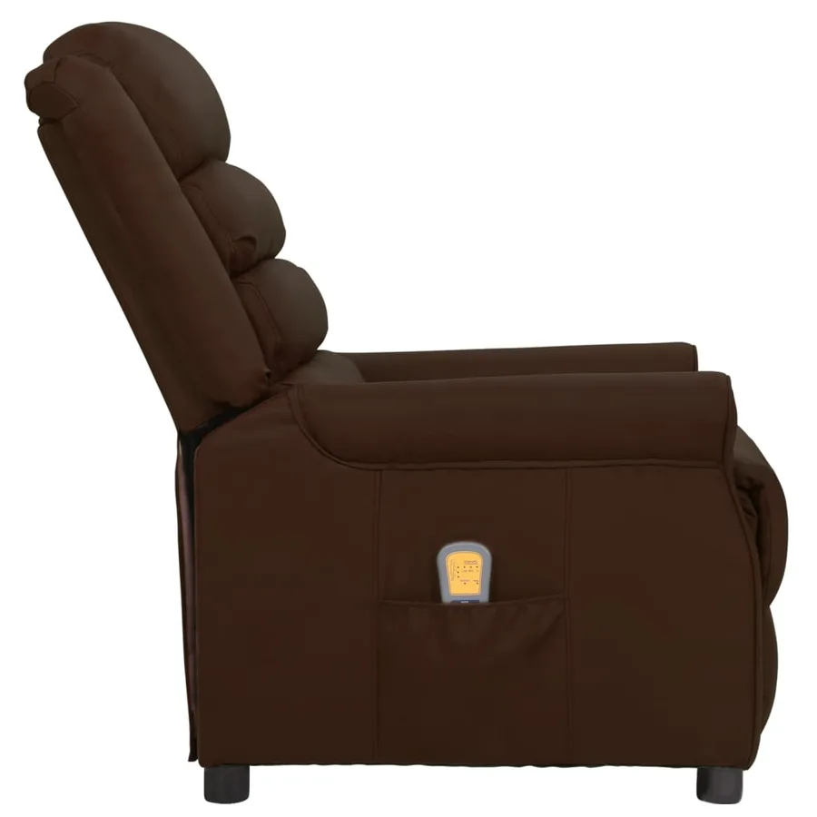 Fauteuil de massage Marron Similicuir - 3