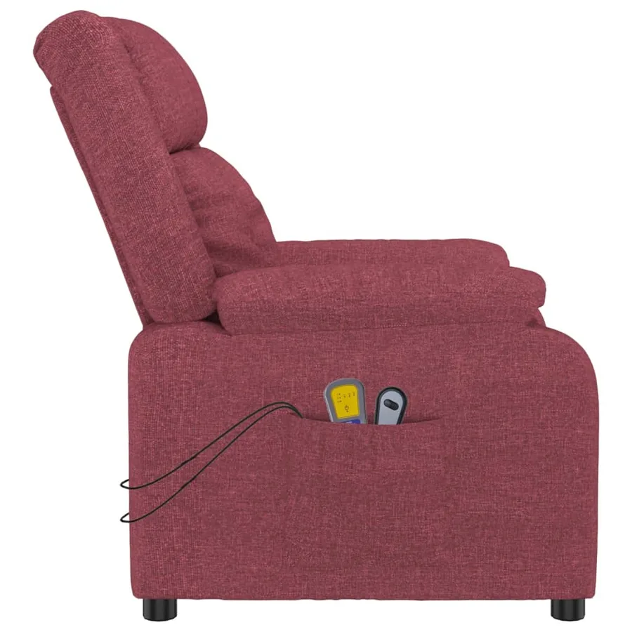 Fauteuil électrique de massage Bordeaux Tissu - 5