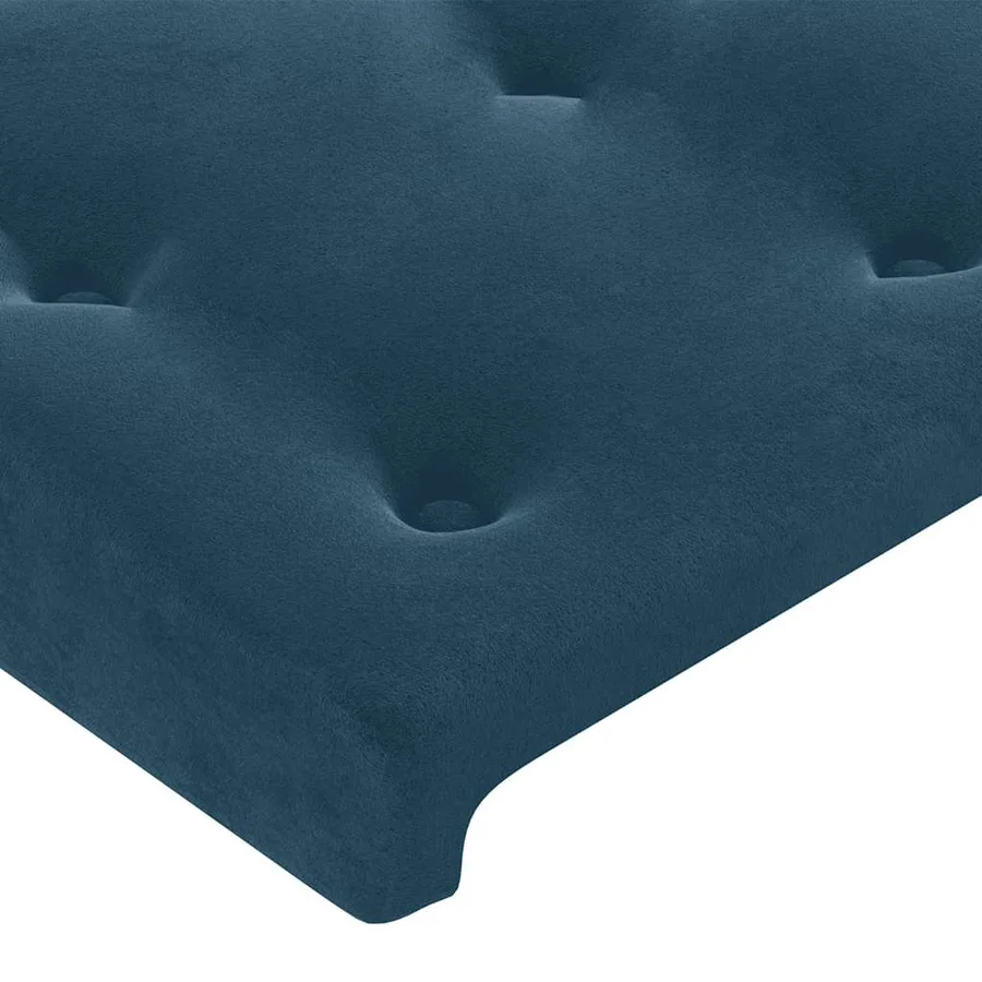 Tête de lit à LED Bleu foncé 144x5x78/88 cm Velours - 5