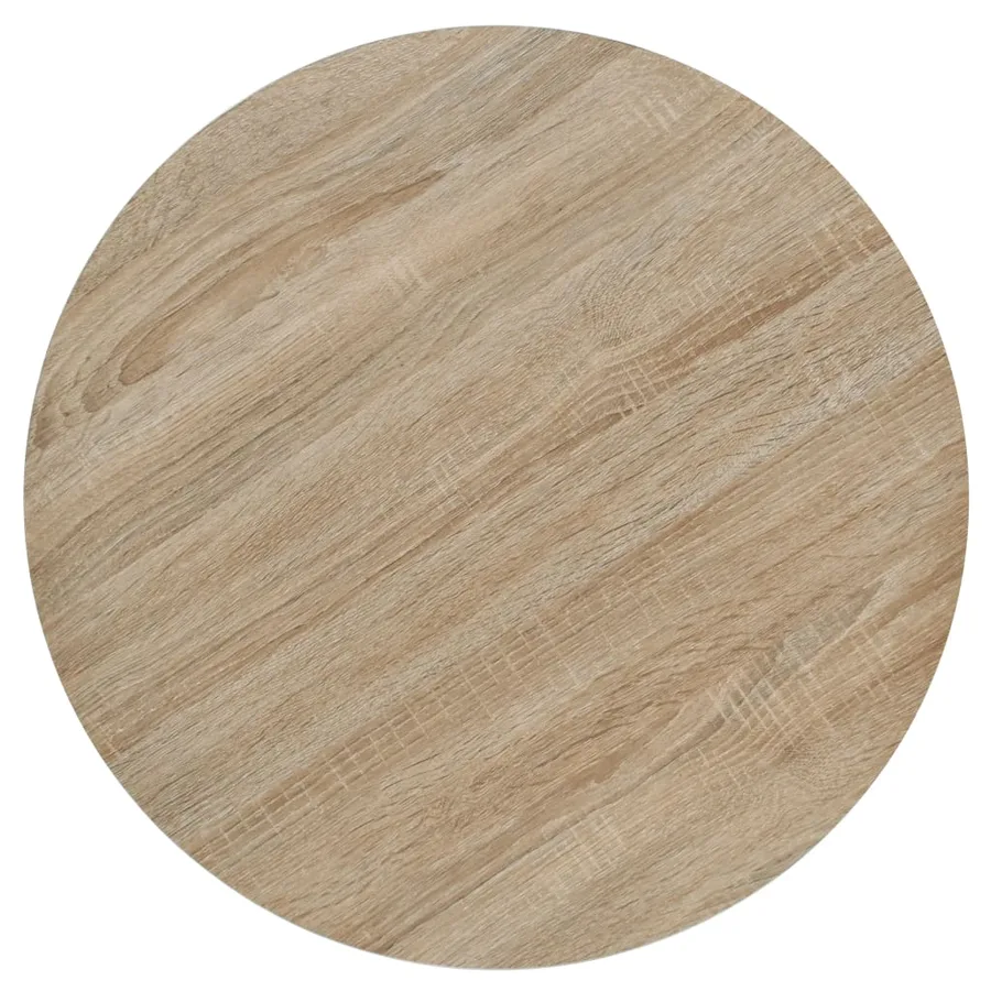 Table de bistro MDF et acier Rond 60 x 75 cm Couleur de chêne - 4
