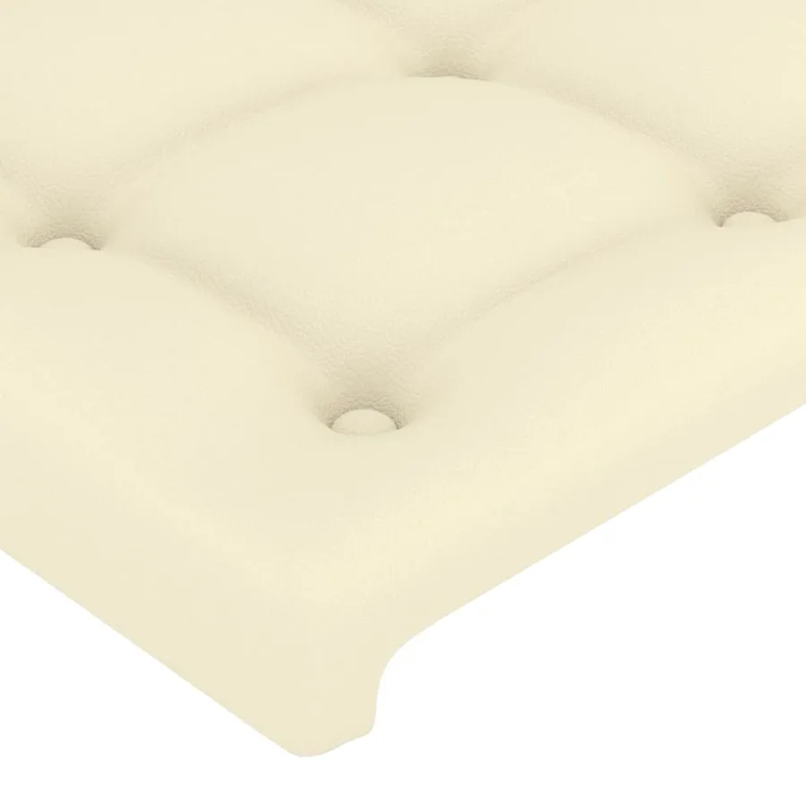 Tête de lit avec oreilles Crème 103x23x78/88 cm Similicuir - 5