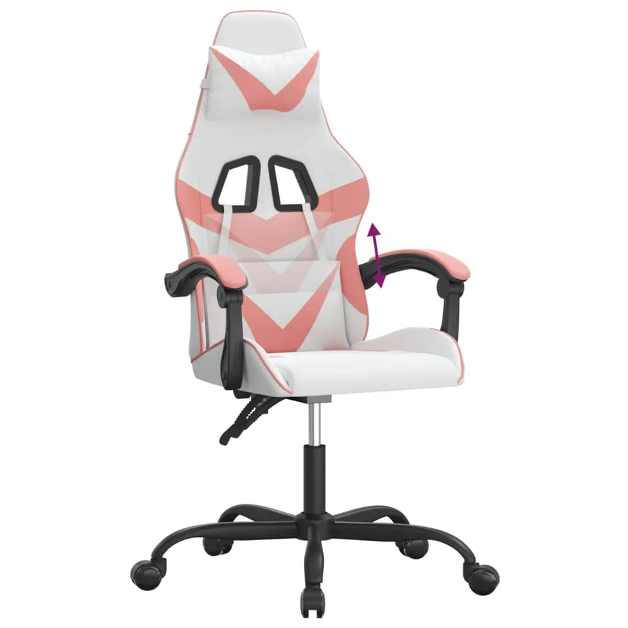 Chaise de jeu Blanc et rose Similicuir - 6