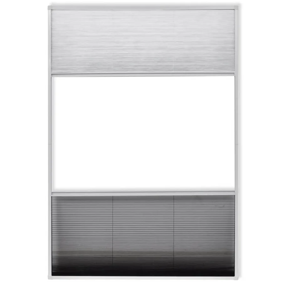 Moustiquaire plissée pour fenêtre 160 x 80 cm avec store occultant - 4