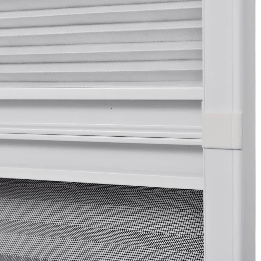 Moustiquaire plissée pour fenêtre 160 x 80 cm avec store occultant - 6