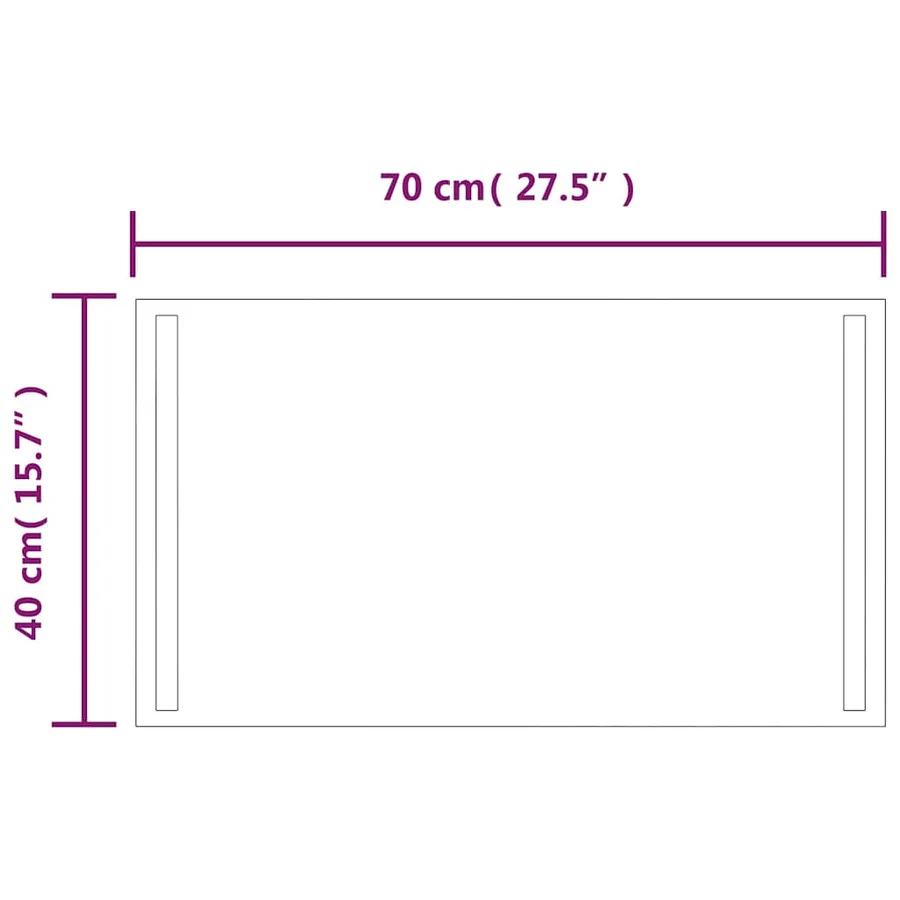 Miroir de salle de bain à LED 70x40 cm - 5