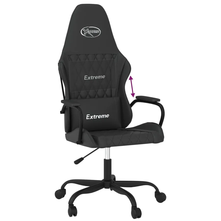 Chaise de jeu Noir Similicuir - 6