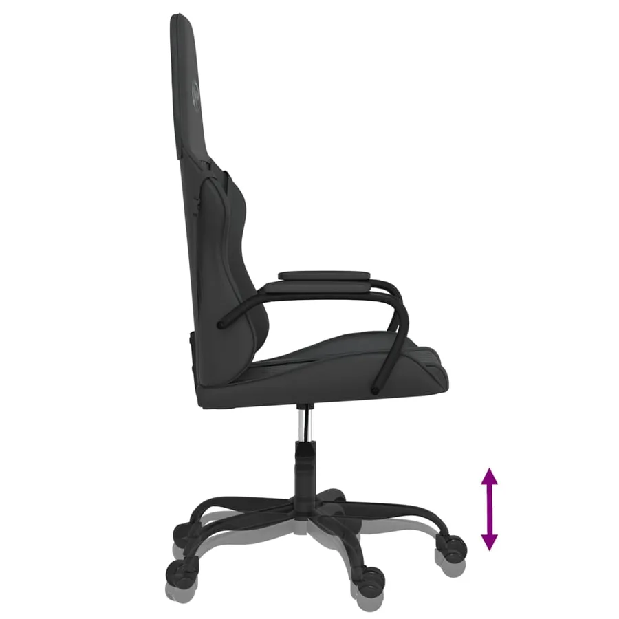 Chaise de jeu Noir Similicuir - 7