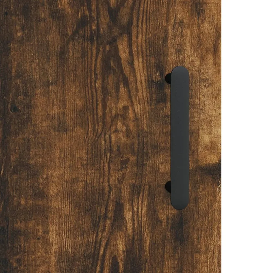 Armoire murale chêne fumé 69,5x34x90 cm bois d'ingénierie - 11
