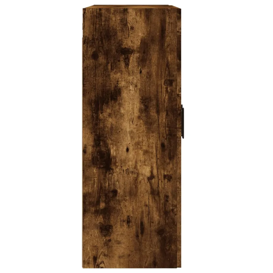 Armoire murale chêne fumé 69,5x34x90 cm bois d'ingénierie - 8