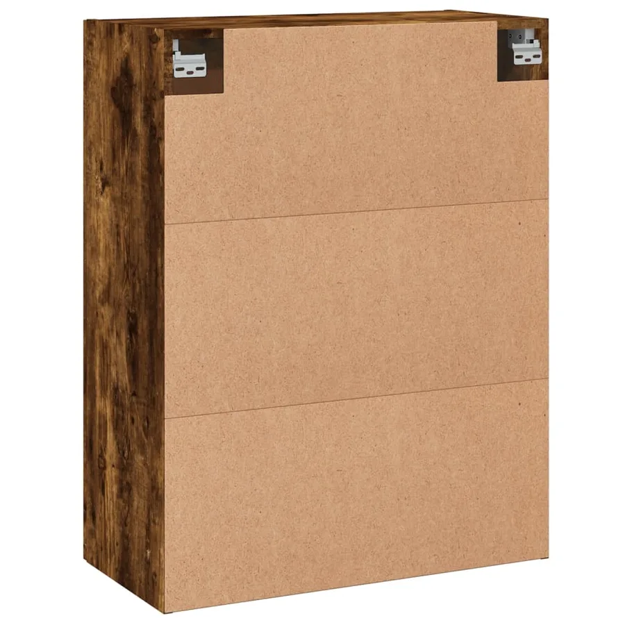Armoire murale chêne fumé 69,5x34x90 cm bois d'ingénierie - 9