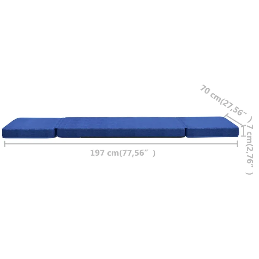 Chaise pliable de sol Bleu Tissu - 10