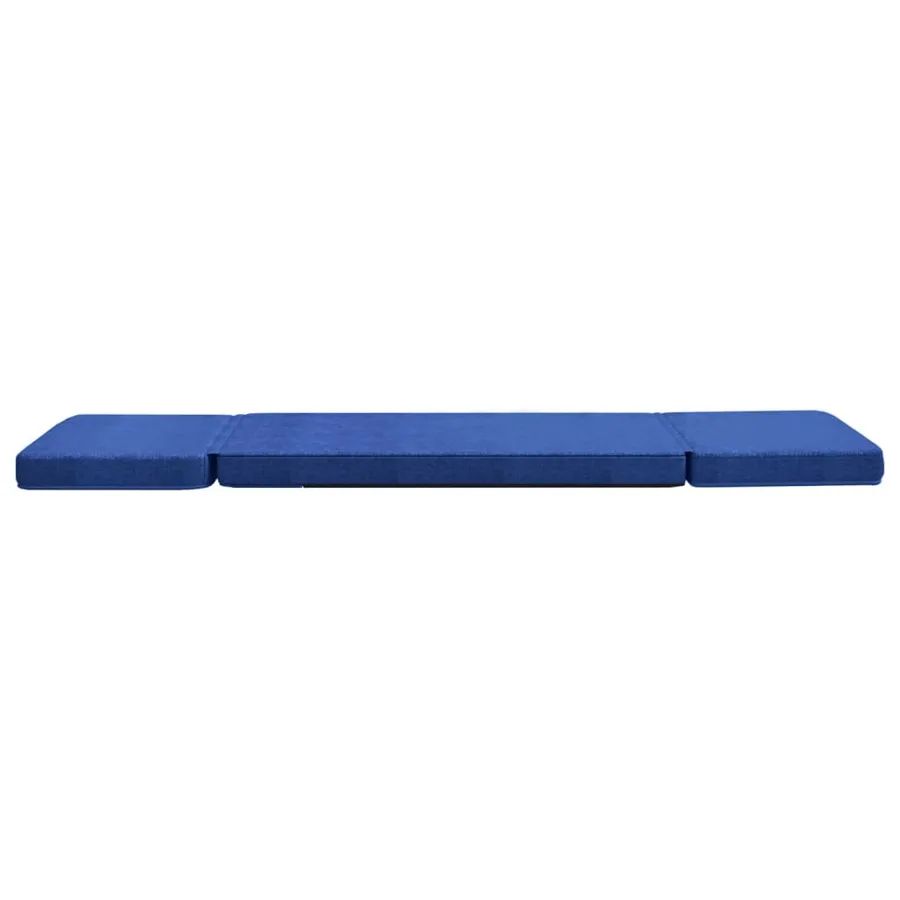 Chaise pliable de sol Bleu Tissu - 7