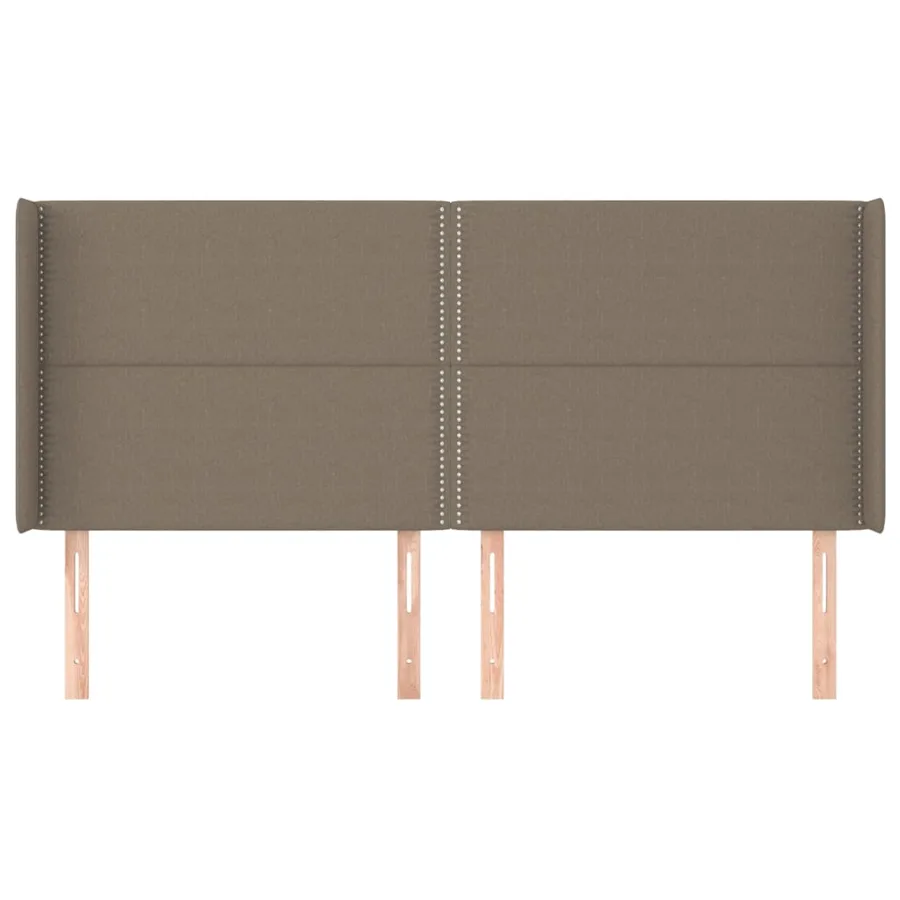 Tête de lit avec oreilles Taupe 183x16x118/128 cm Tissu - 3