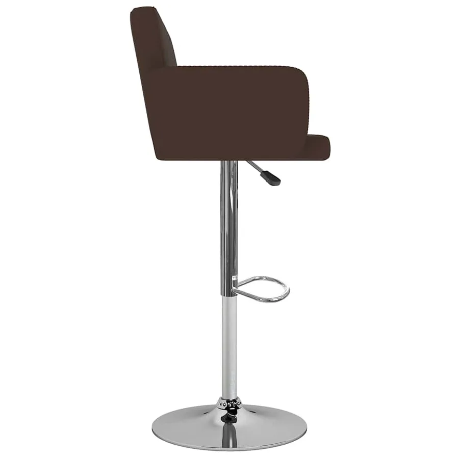 Tabourets de bar lot de 2 marron similicuir - 4