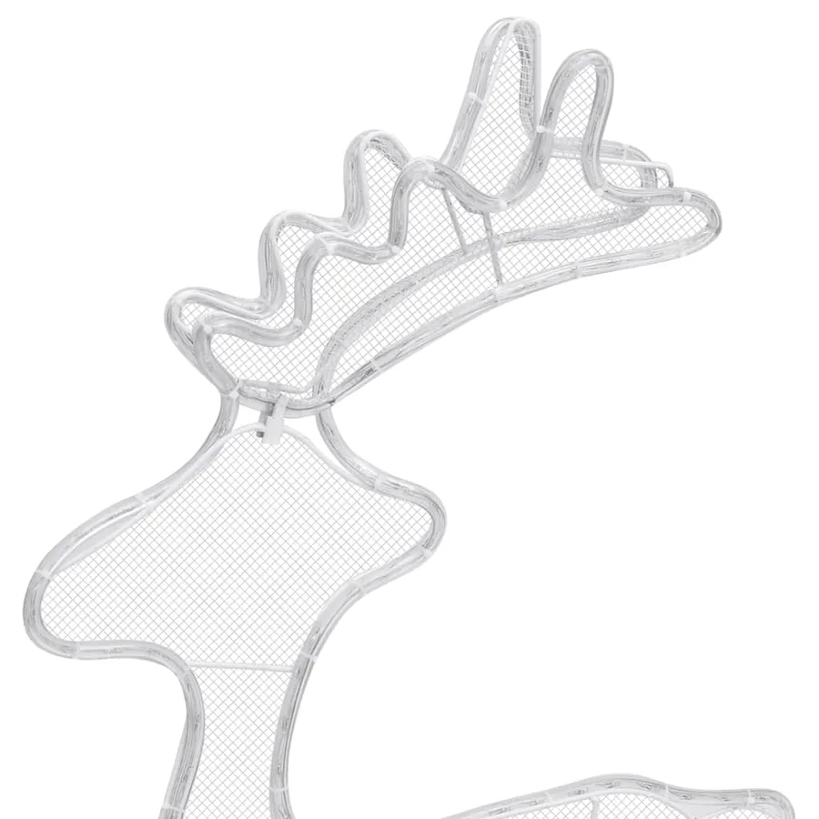 Décoration de Noël de renne avec maille 306 LED 60x24x89 cm - 8