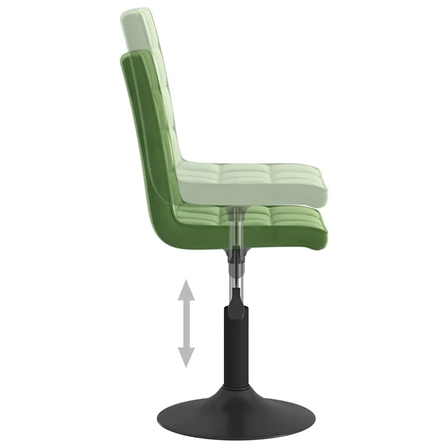 Chaises pivotantes à manger lot de 6 vert foncé velours - 7