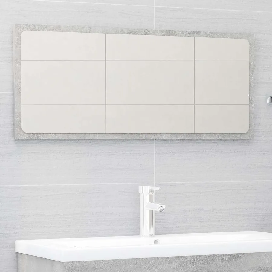 Ensemble de meubles de salle de bain 2 pcs Gris béton Aggloméré - 11