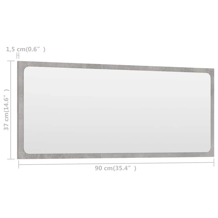 Ensemble de meubles de salle de bain 2 pcs Gris béton Aggloméré - 18