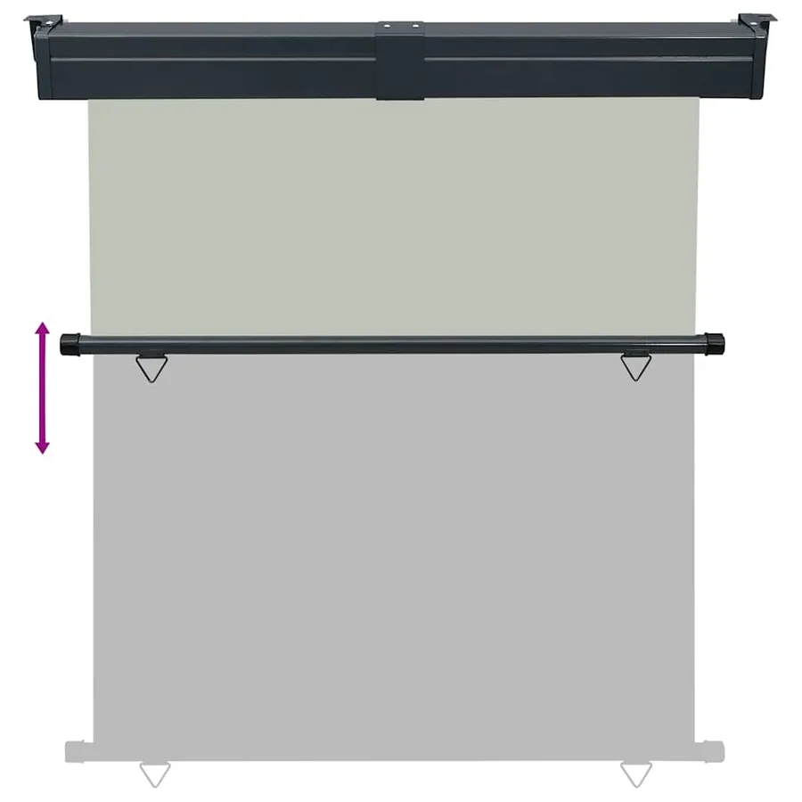 Auvent latéral de balcon 165x250 cm Gris - 5
