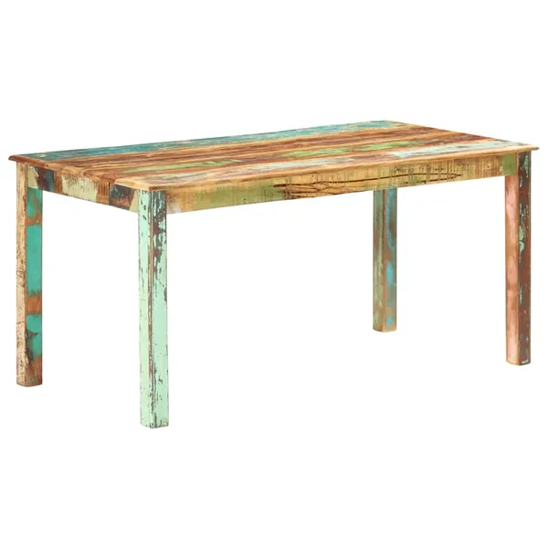 Table de salle à manger Bois de récupération solide 160x80x76cm