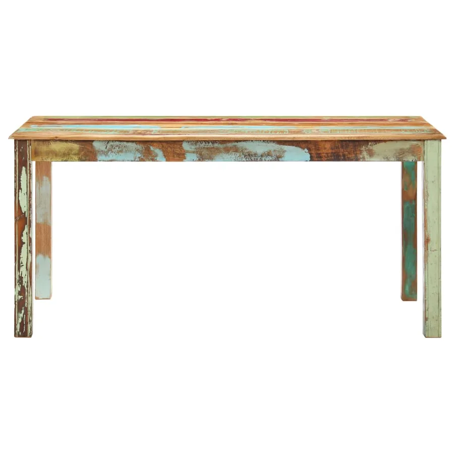 Table de salle à manger Bois de récupération solide 160x80x76cm - 2