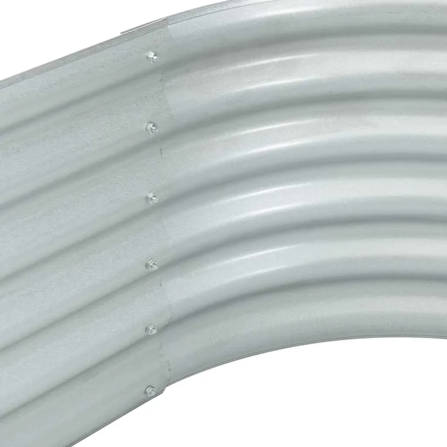 Lit surélevé de jardin 160x80x44 cm Acier galvanisé Argenté - 7