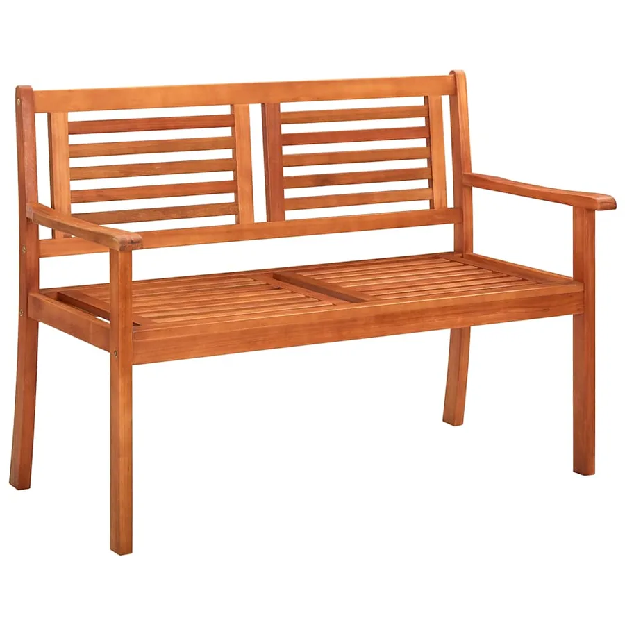 Banc de jardin 2 places avec coussin 120 cm Bois d'eucalyptus - 2