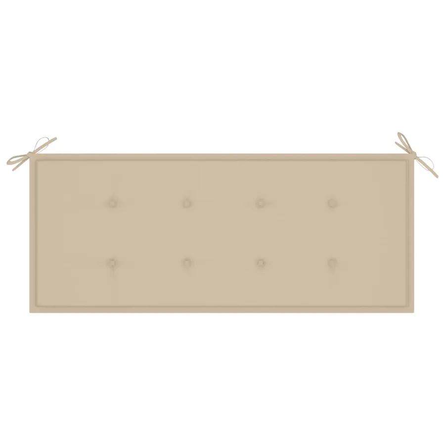 Banc de jardin 2 places avec coussin 120 cm Bois d'eucalyptus - 7