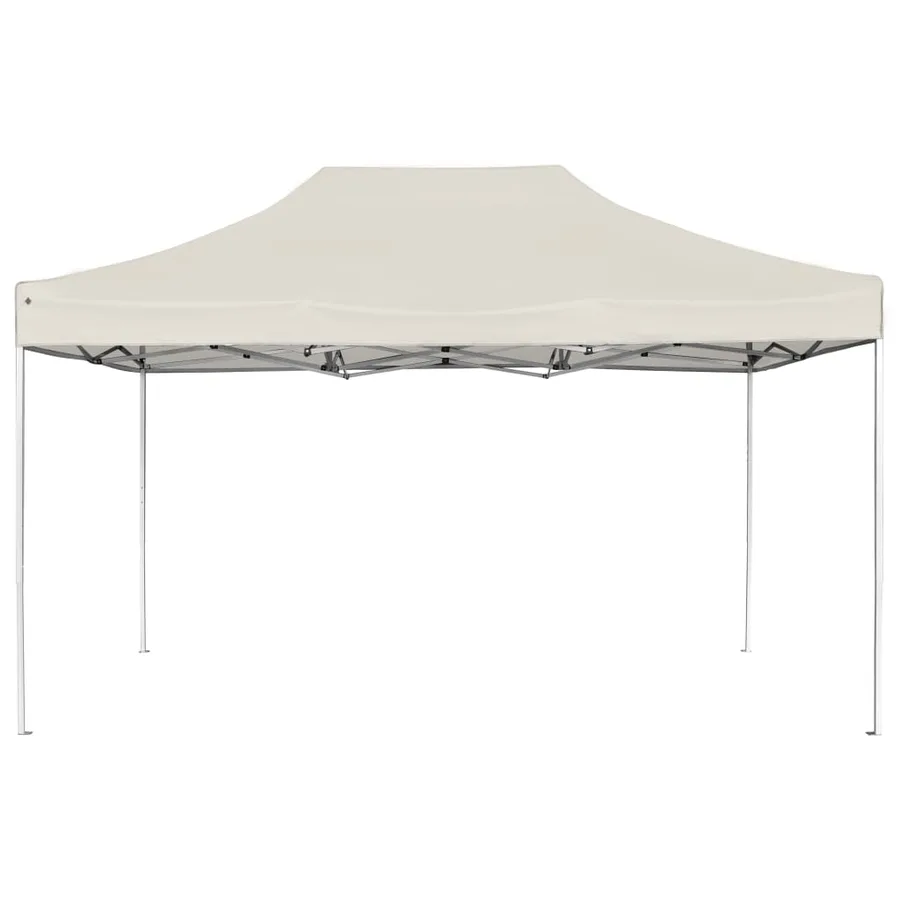 Tente de réception pliable Aluminium 4,5x3 m Crème - 2