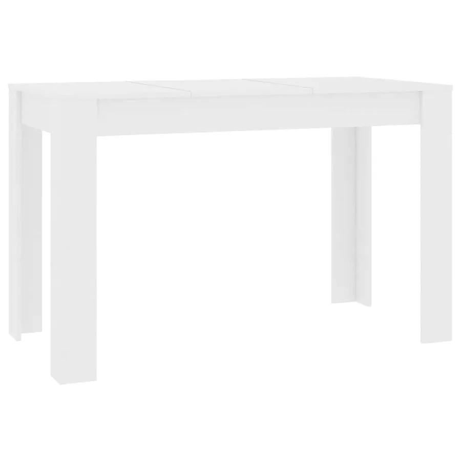 Table à manger Blanc 120x60x76 cm Bois d'ingénierie - 2